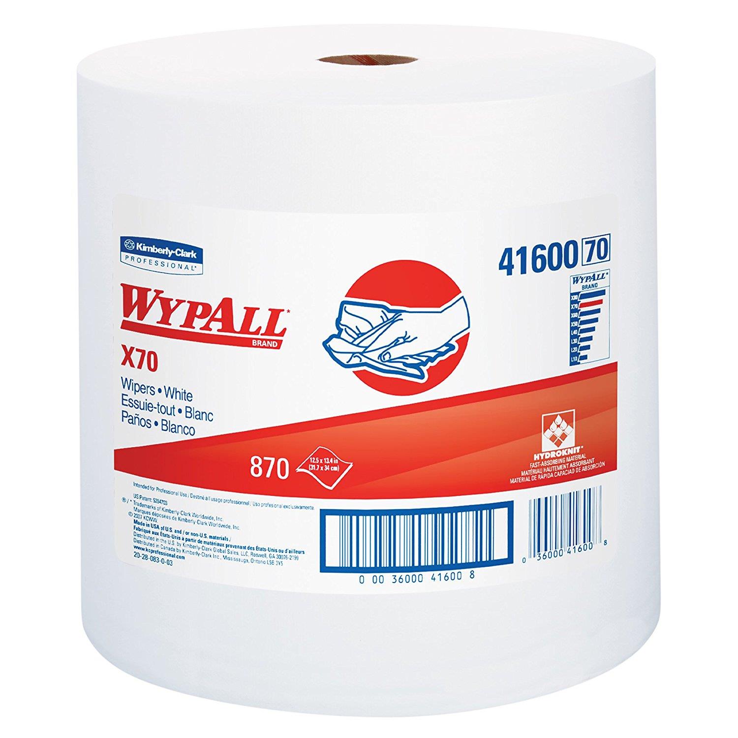 WYPALL X70 JUMBO ROLL WHITE 870 WIPERS - WYPALL X70